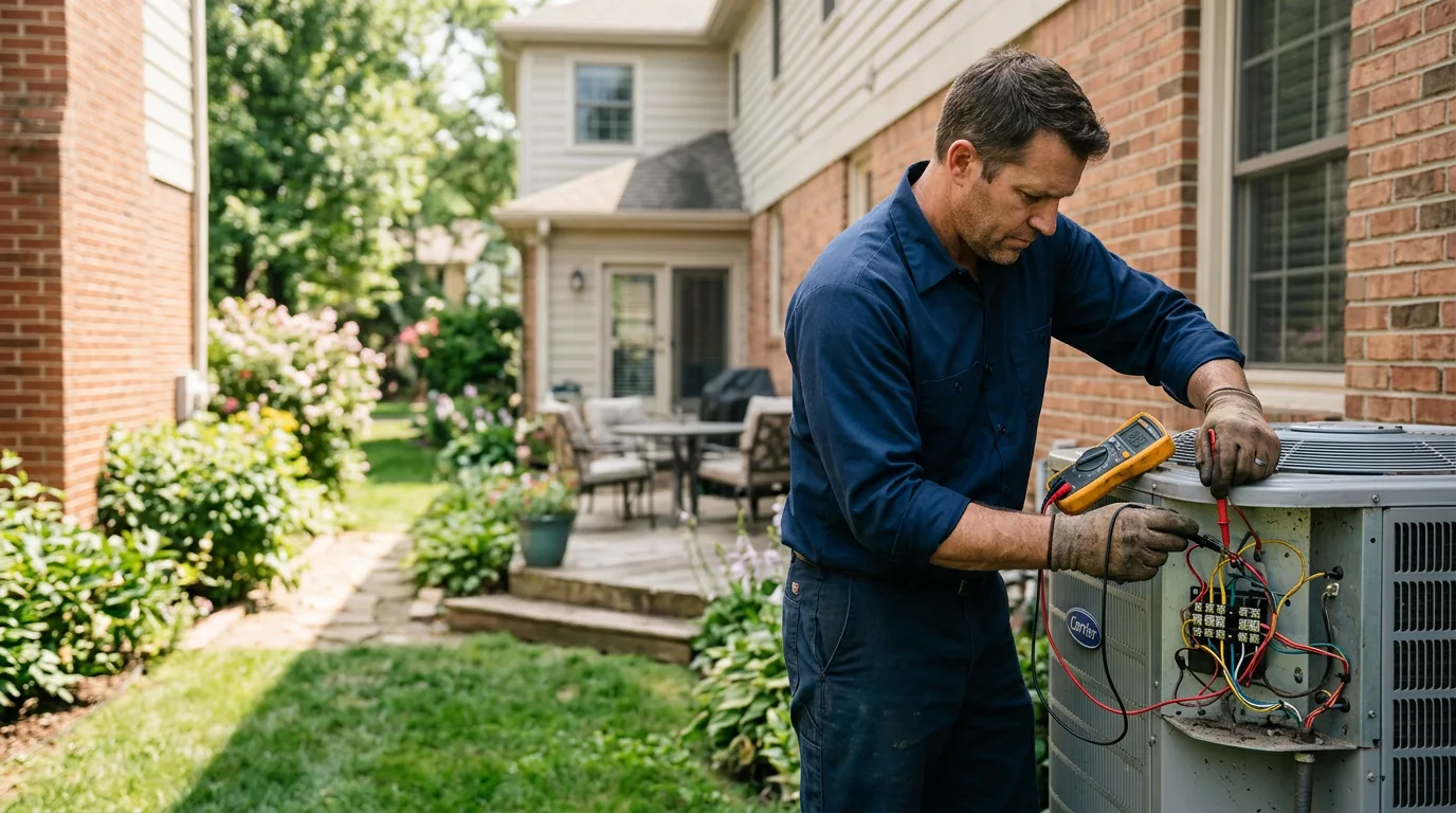 HVAC technician working near Cleveland, WV